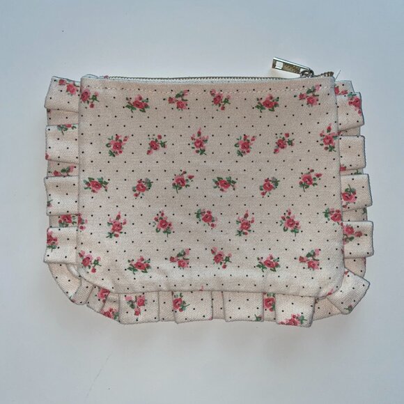 Sezane Rose Print Makeup Pouch - Picture 2 of 4